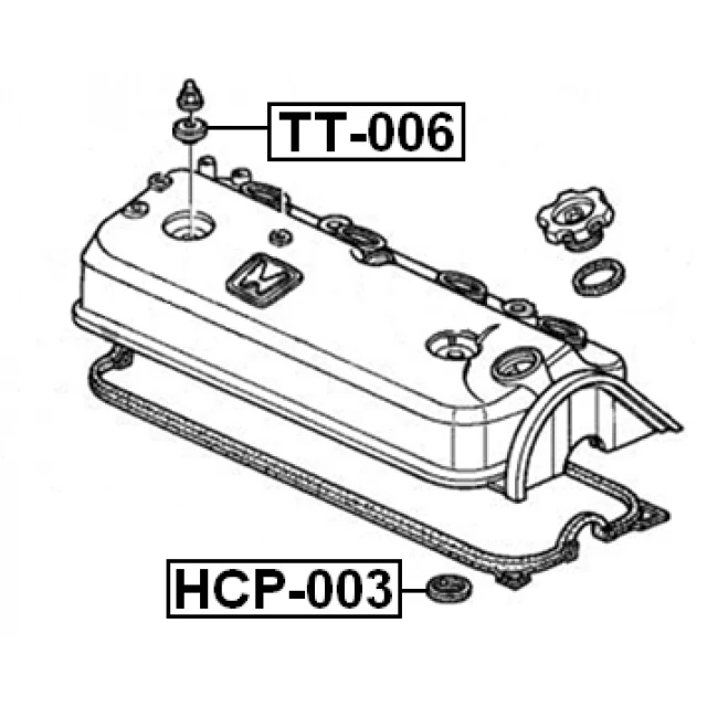 TT-006 FEBEST Уплотнительное кольцо, шахта свечи (фото 4)