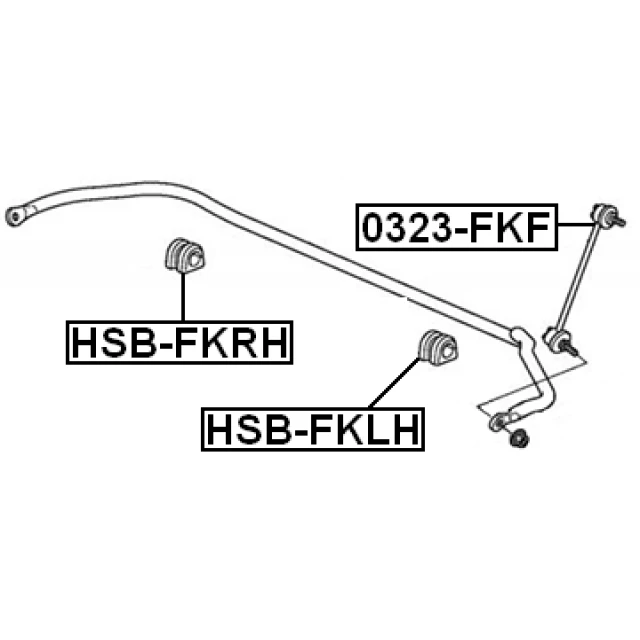 HSB-FKLH FEBEST Втулка, стабилизатор (фото 4)