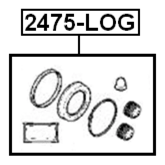 2475-LOG FEBEST Ремкомплект, тормозной суппорт (фото 3)
