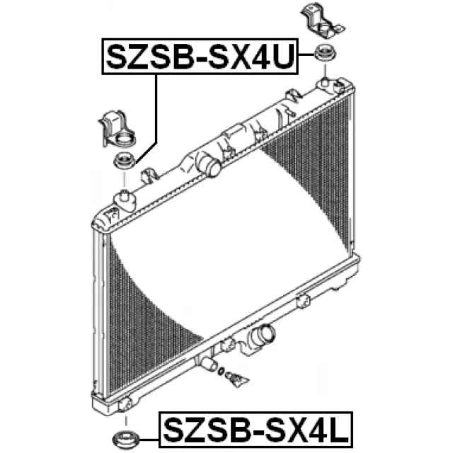 SZSB-SX4U FEBEST Подвеска, радиатор (фото 4)