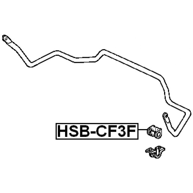 HSB-CF3F FEBEST Втулка, стабилизатор (фото 4)