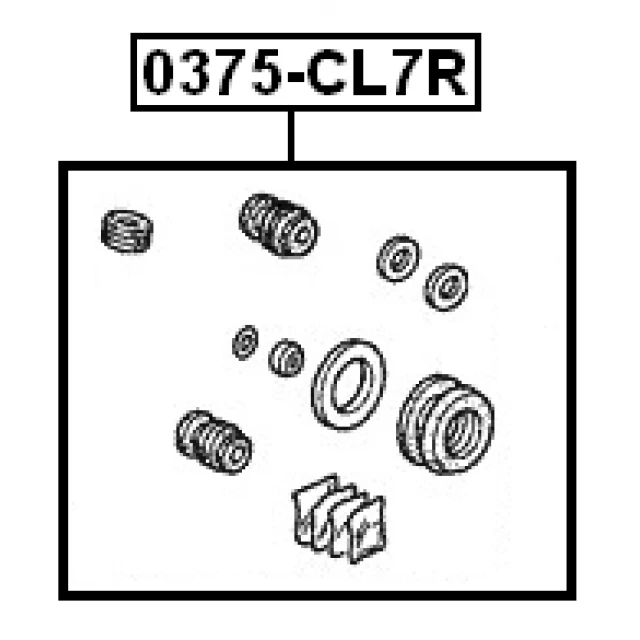 0375-CL7R FEBEST Ремкомплект, тормозной суппорт (фото 3)