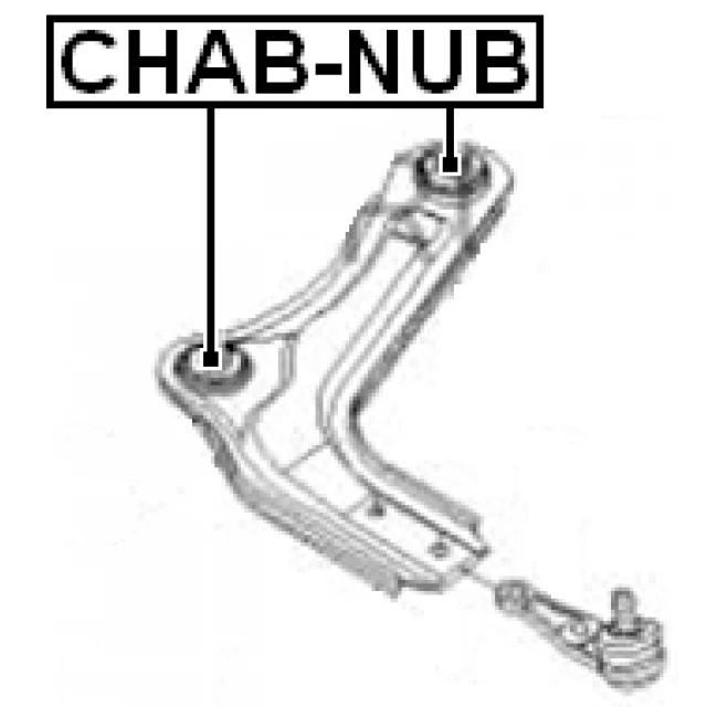 CHAB-NUB FEBEST Подвеска, рычаг независимой подвески колеса (фото 3)