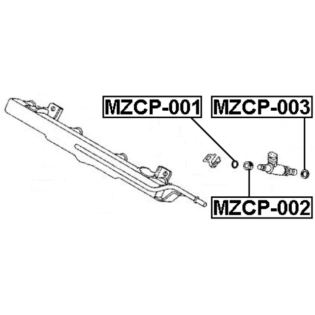 MZCP-003 FEBEST Прокладка, корпус форсунки (фото 4)