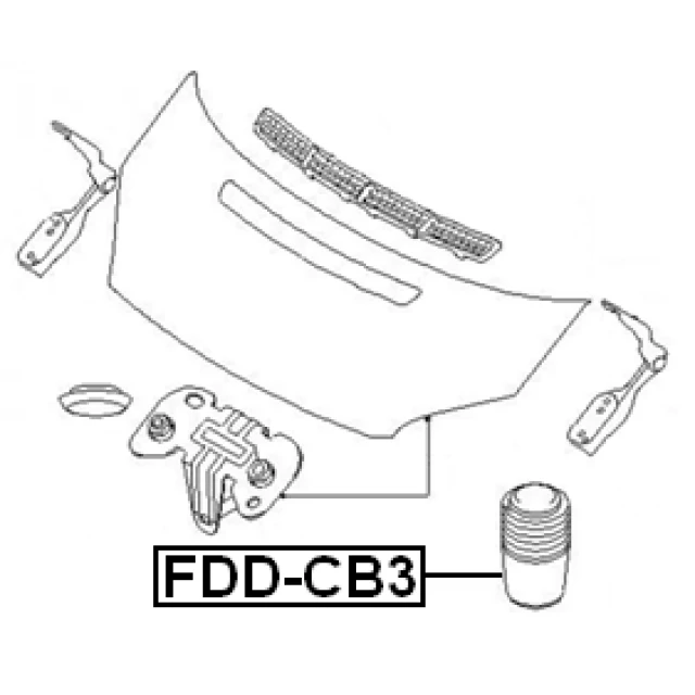 FDD-CB3 FEBEST Буфер, капот (фото 4)