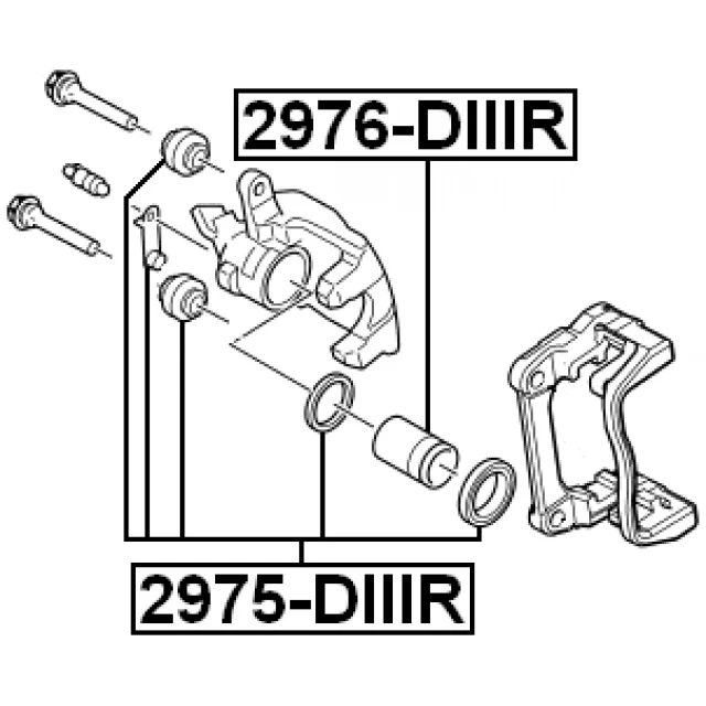 2975-DIIIR FEBEST Ремкомплект, тормозной суппорт (фото 4)