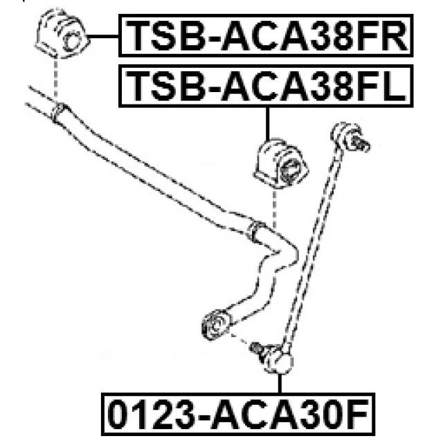 TSB-ACA38FR FEBEST Втулка, стабилизатор (фото 4)