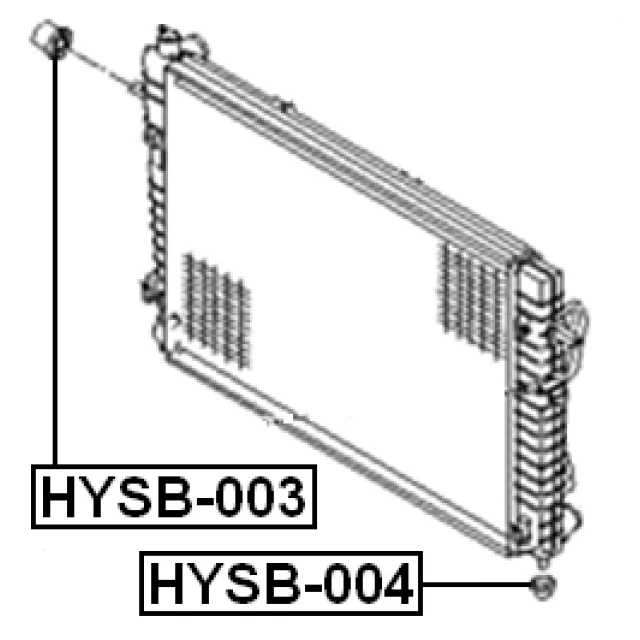 HYSB-004 FEBEST Подвеска, радиатор (фото 4)