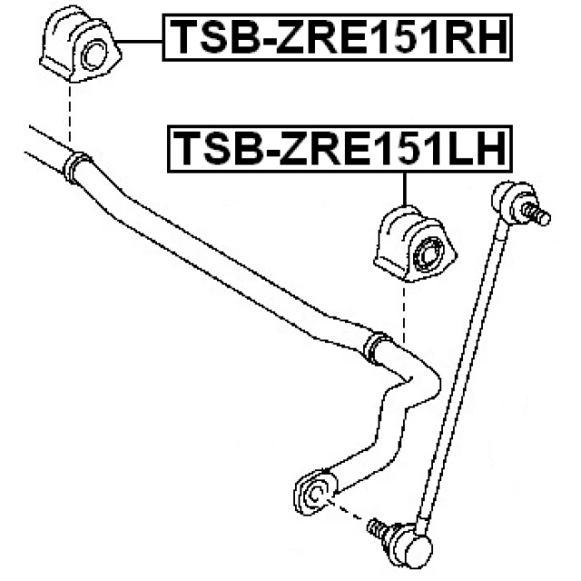 TSB-ZRE151RH FEBEST Втулка, стабилизатор (фото 4)