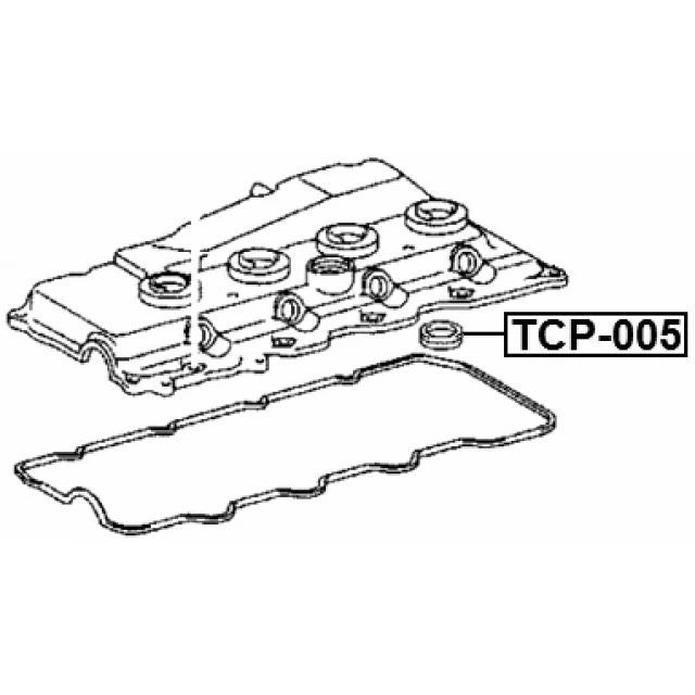 TCP-005 FEBEST Уплотнительное кольцо, шахта свечи (фото 4)