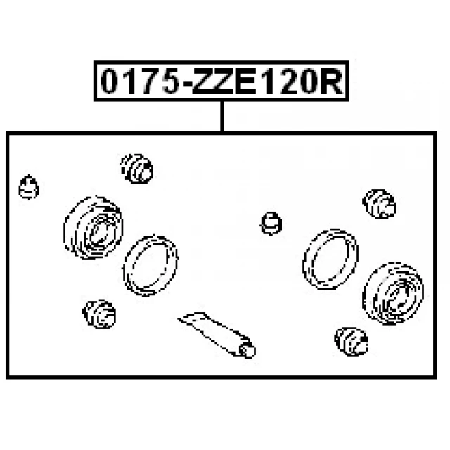0175-ZZE120R FEBEST Ремкомплект, тормозной суппорт (фото 4)