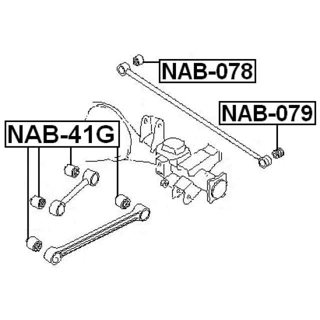 NAB-41G FEBEST Подвеска, рычаг независимой подвески колеса (фото 4)