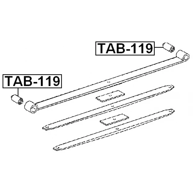 TAB-119 FEBEST Втулка, листовая рессора (фото 4)