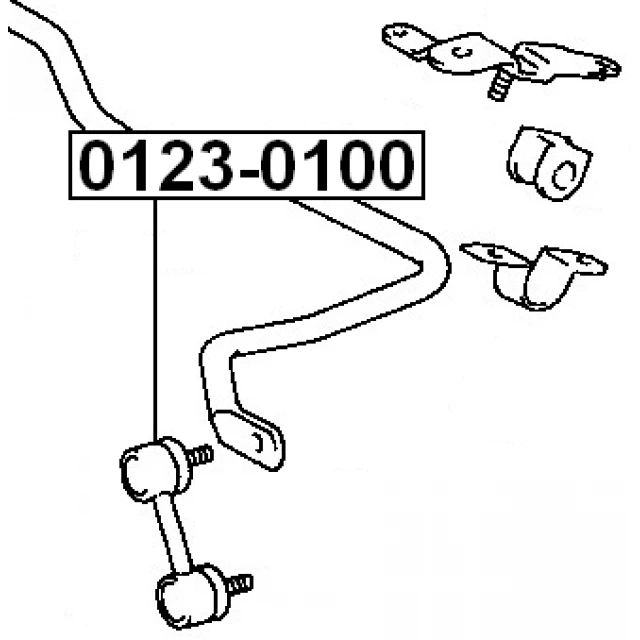 0123-0100 FEBEST Тяга / стойка, стабилизатор (фото 4)