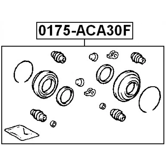 0175-ACA30F FEBEST Ремкомплект, тормозной суппорт (фото 4)