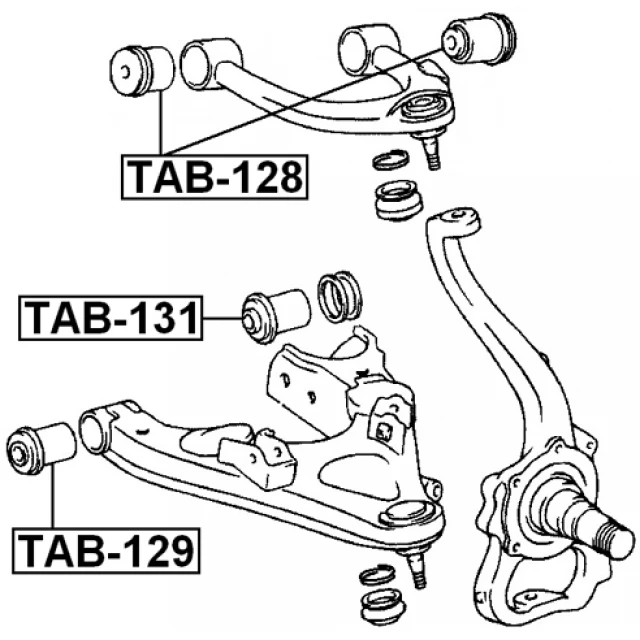 TAB-128 FEBEST Подвеска, рычаг независимой подвески колеса (фото 4)