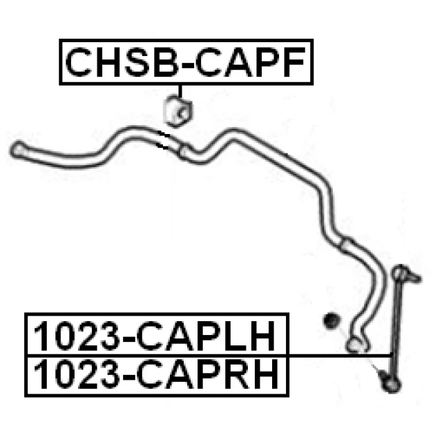 1023-CAPRH FEBEST Тяга / стойка, стабилизатор (фото 4)