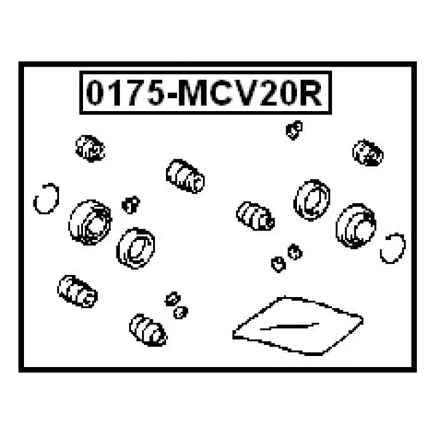 0175-MCV20R FEBEST Ремкомплект, тормозной суппорт (фото 4)
