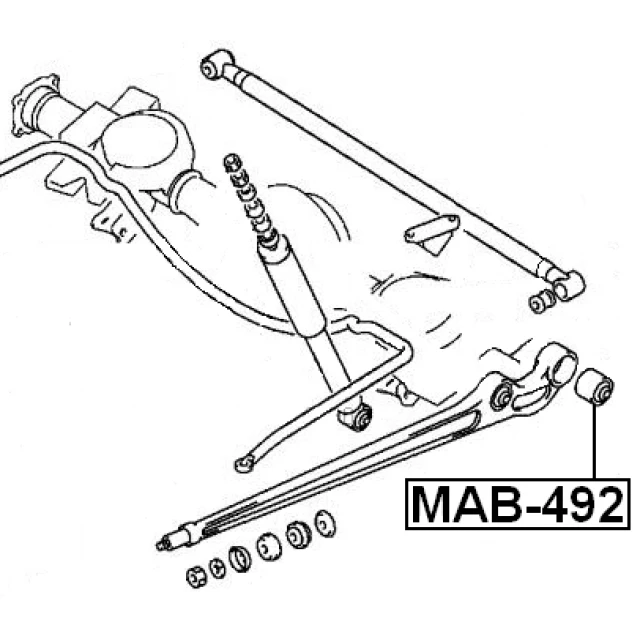 MAB-492 FEBEST Подвеска, рычаг независимой подвески колеса (фото 4)