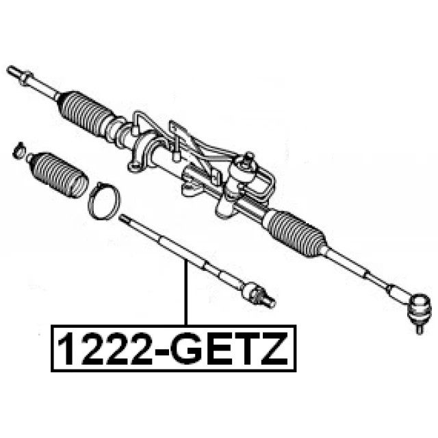 1222-GETZ FEBEST Осевой шарнир, рулевая тяга (фото 4)