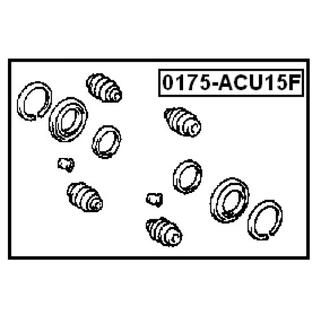 0175-ACU15F FEBEST Ремкомплект, тормозной суппорт (фото 4)