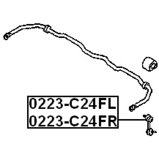 0223-C24FR FEBEST Тяга / стойка, стабилизатор (фото 4)