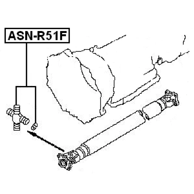 ASN-R51F FEBEST Шарнир, продольный вал (фото 4)