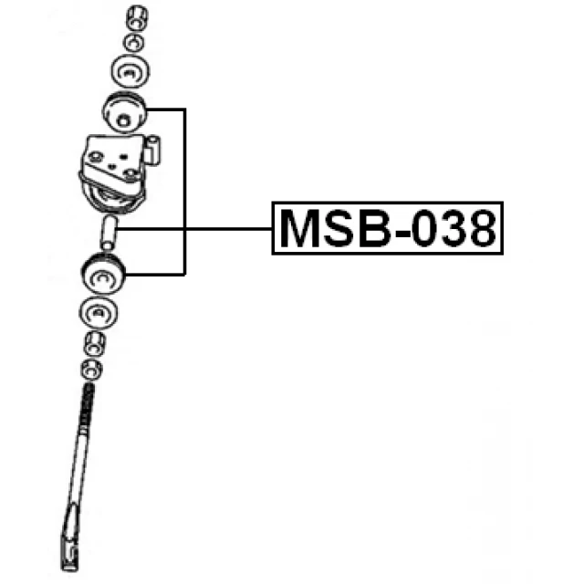 MSB-038 FEBEST Подвеска, рычаг независимой подвески колеса (фото 4)