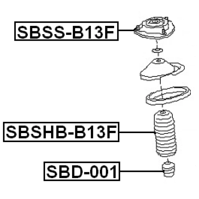 SBSHB-B13F FEBEST Защитный колпак / пыльник, амортизатор (фото 4)