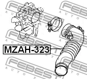 MZAH-323 FEBEST Шланг, система подачи воздуха (фото 2)