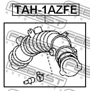 TAH-1AZFE FEBEST Шланг, система подачи воздуха (фото 2)