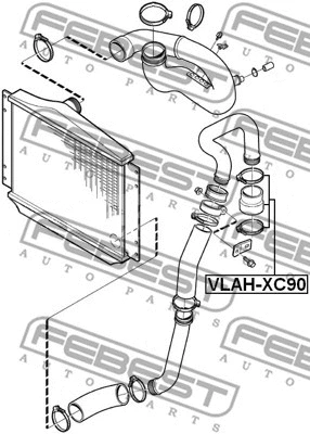 VLAH-XC90 FEBEST Трубка охлаждающей жидкости (фото 2)