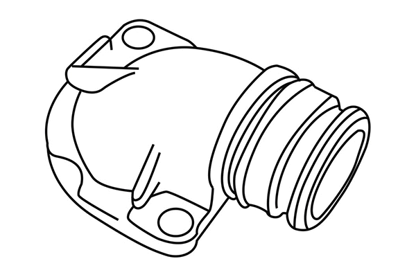 320431 WXQP Фланец охлаждающей жидкости (фото 1)