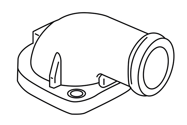 320485 WXQP Фланец охлаждающей жидкости (фото 1)