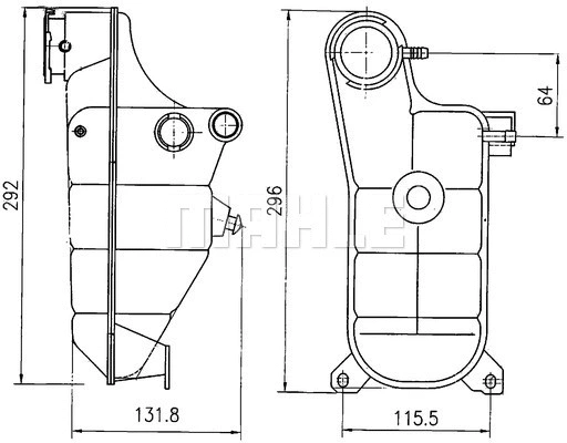 CRT 119 000S KNECHT/MAHLE Компенсационный бак, охлаждающая жидкость (фото 1)