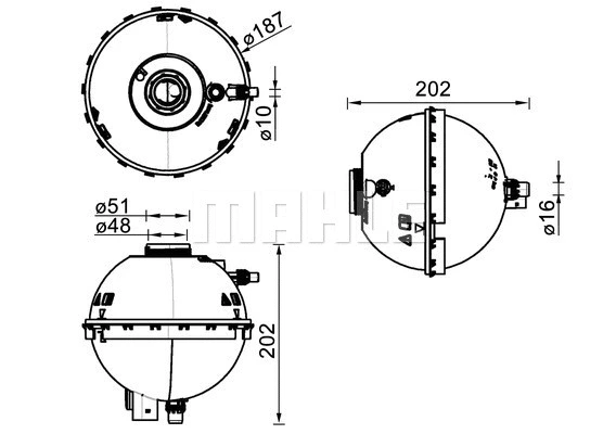 CRT 211 000S KNECHT/MAHLE Компенсационный бак, охлаждающая жидкость (фото 1)