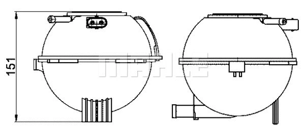 CRT 22 000S KNECHT/MAHLE Компенсационный бак, охлаждающая жидкость (фото 1)