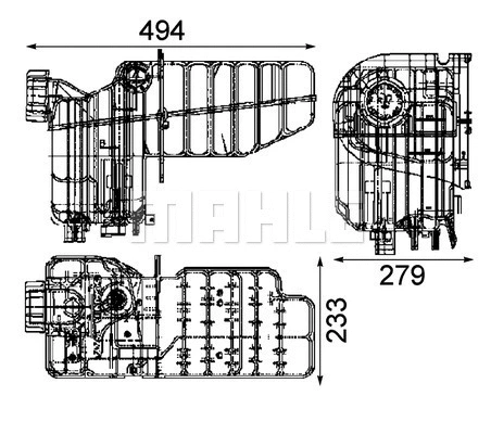 CRT 53 000S KNECHT/MAHLE Компенсационный бак, охлаждающая жидкость (фото 1)