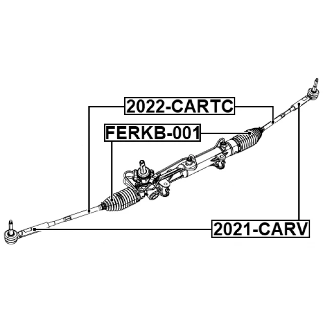 2022-CARTC FEBEST Осевой шарнир, рулевая тяга (фото 4)