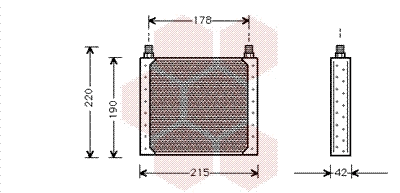 43003146 VAN WEZEL масляный радиатор, двигательное масло (фото 1)