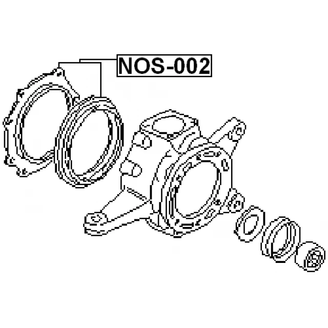 NOS-002 FEBEST Ремкомплект, поворотный кулак (фото 4)