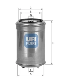 24.356.00 UFI Топливный фильтр (фото 1)