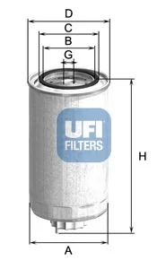 24.500.00 UFI Топливный фильтр (фото 1)