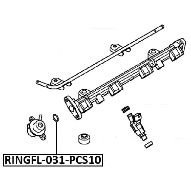 RINGFL-031-PCS10 FEBEST Прокладка, топливопровод (фото 4)