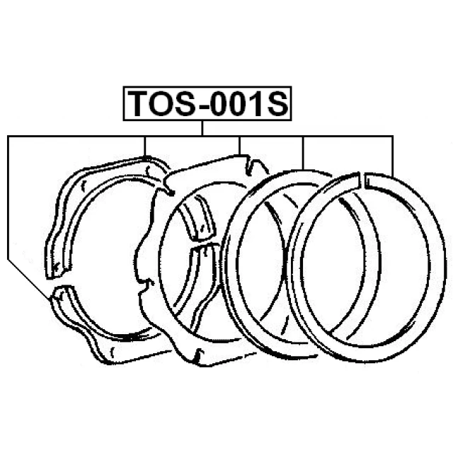 TOS-001S FEBEST Ремкомплект, поворотный кулак (фото 4)