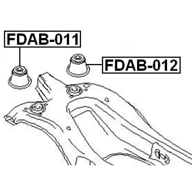 FDAB-012 FEBEST Втулка, балка моста (фото 4)