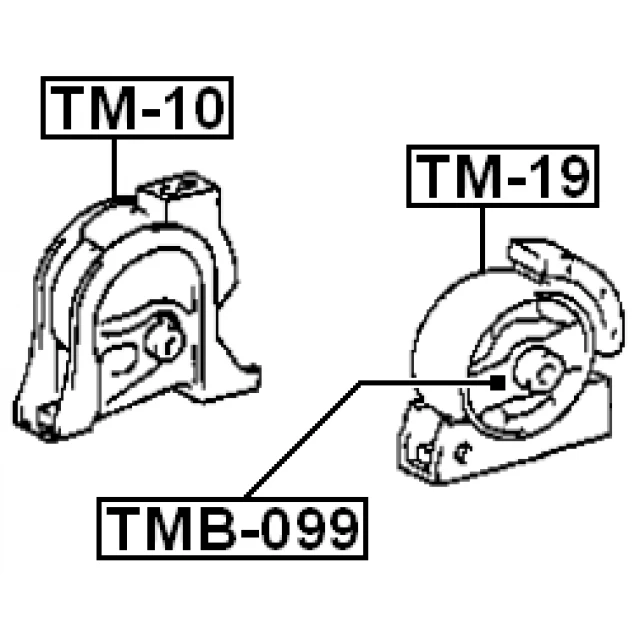 TM-19 FEBEST Подвеска, двигатель (фото 3)