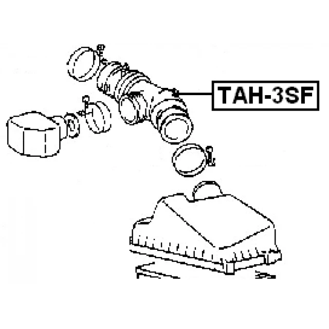 TAH-3SF FEBEST Шланг, система подачи воздуха (фото 4)