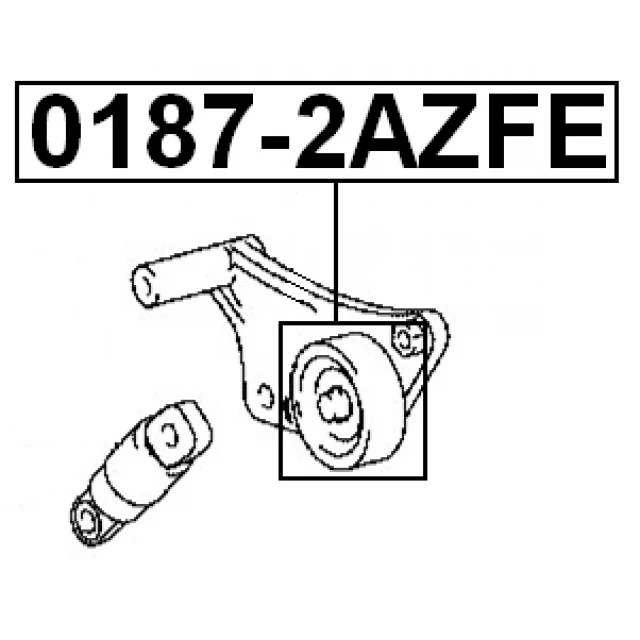 0187-2AZFE FEBEST Натяжной ролик, поликлиновой ремень (фото 4)