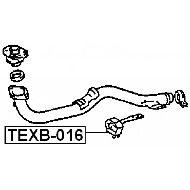 TEXB-016 FEBEST Монтажный комплект, система выпуска (фото 4)